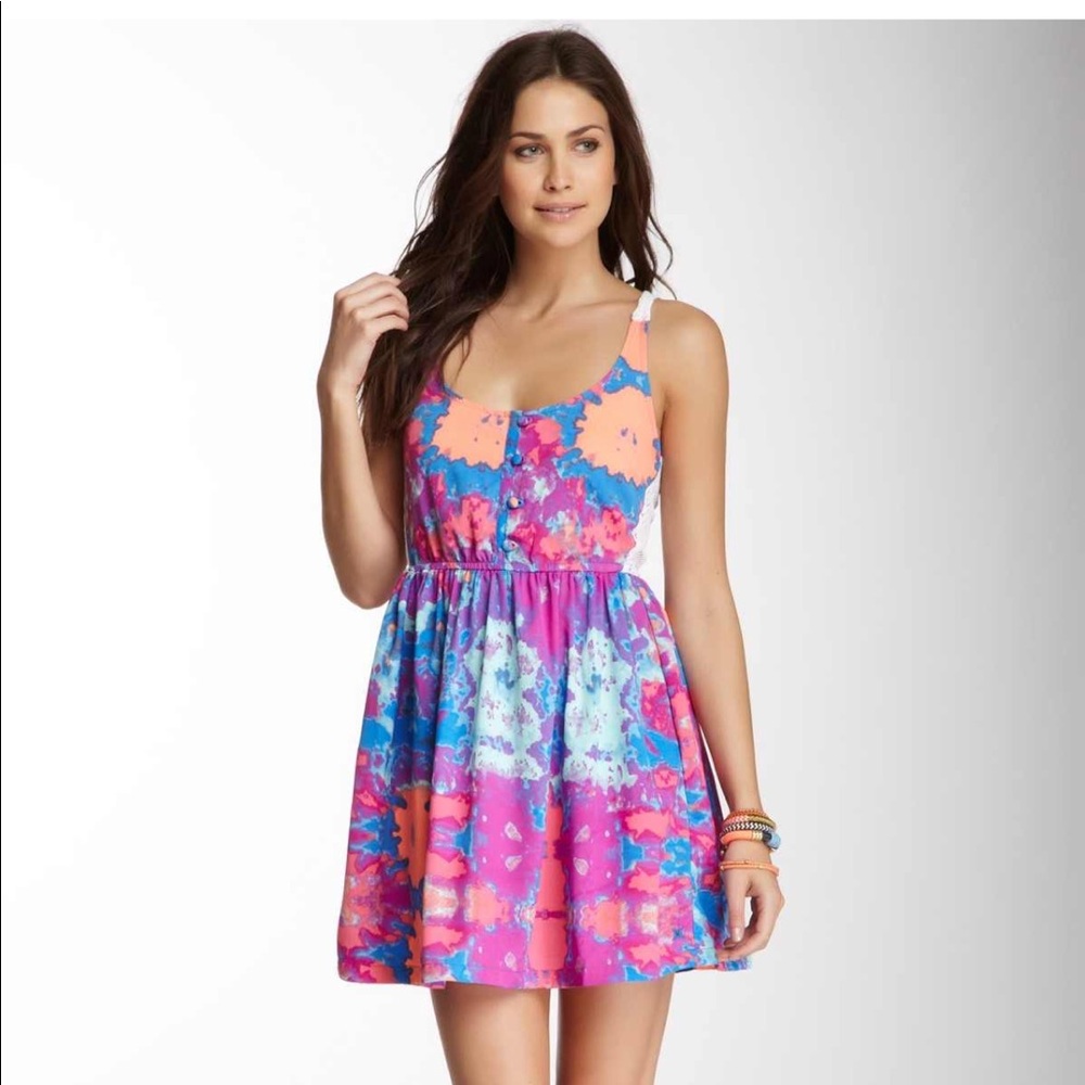 Hurley Floral Dress with Lace Back